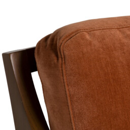 Ambrosio Accent Armchair, Orange Fabric - Barker & Stonehouse - thumbnail 4
