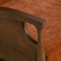 Ambrosio Accent Armchair, Orange Fabric - Barker & Stonehouse - thumbnail 5
