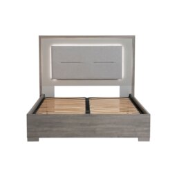 Rania King Bed & Slats, Grey Wood - Barker & Stonehouse - thumbnail 2