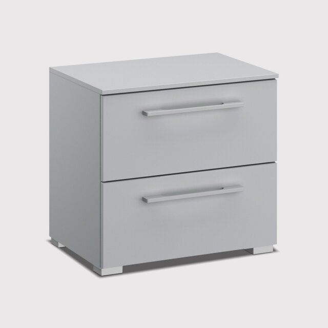 Kacey 2 Drawer Bedside Table, Grey Wood - Barker & Stonehouse - image 1