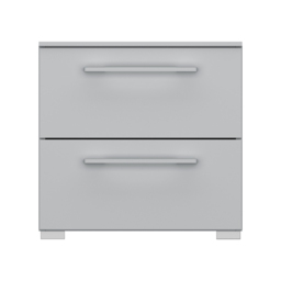 Kacey 2 Drawer Bedside Table, Grey Wood - Barker & Stonehouse - thumbnail 2