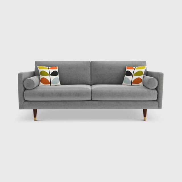 Orla Kiely Mimosa Large Sofa, Grey Fabric - Barker & Stonehouse