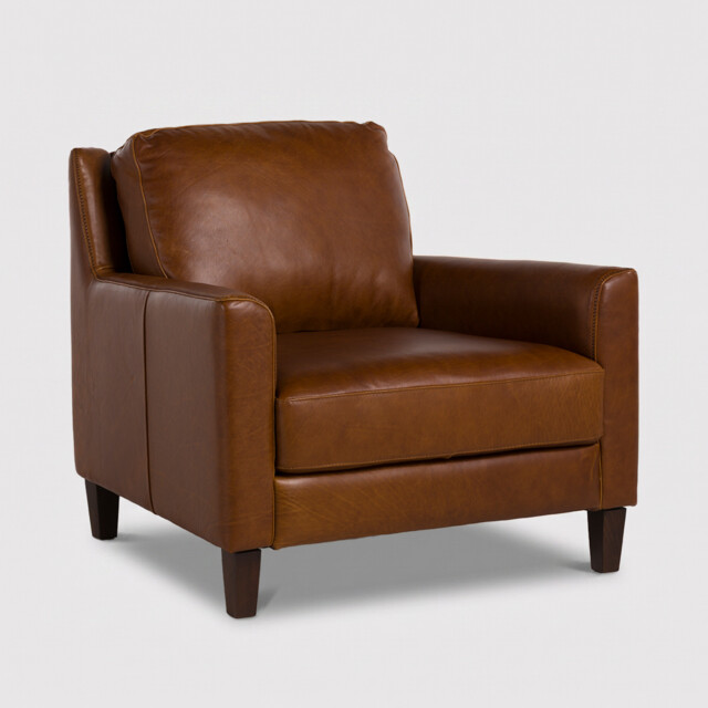 Albard Armchair, Brown Leather - Barker & Stonehouse - image 1