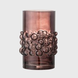 BUBBLE DYED GLASS VASE, Brown - Barker & Stonehouse