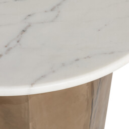 Rossi Large Coffee Table 48.3x48.3x47 cm, Round, White Glass - Barker & Stonehouse - thumbnail 4