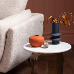 Rossi Large Coffee Table 48.3x48.3x47 cm, Round, White Glass - Barker & Stonehouse - thumbnail 2