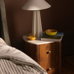 Tasso 2 Drawer Bedside Table, Wood - Barker & Stonehouse - thumbnail 4