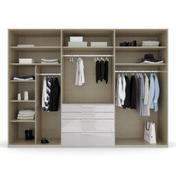 Frans 6 Door 4 Drawer Wardrobe 301Cm, Grey Wood - Barker & Stonehouse - thumbnail 5