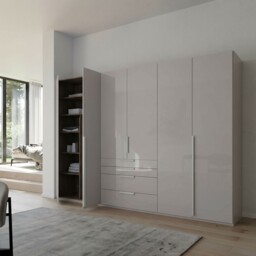 Frans 6 Door 4 Drawer Wardrobe 301Cm, Grey Wood - Barker & Stonehouse - thumbnail 3