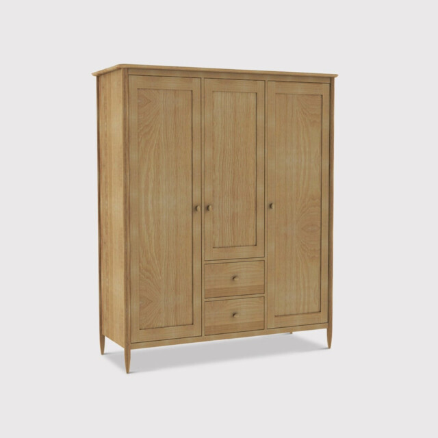 Ercol Teramo 3 Door Wardrobe, Brown Oak - Barker & Stonehouse - image 1