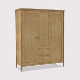 Ercol Teramo 3 Door Wardrobe, Brown Oak - Barker & Stonehouse - thumbnail 1