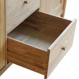 Ercol Teramo 3 Door Wardrobe, Brown Oak - Barker & Stonehouse - thumbnail 3