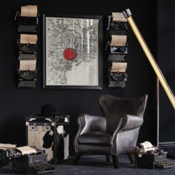 Timothy Oulton Scholar Armchair, Black Leather - Barker & Stonehouse - thumbnail 2