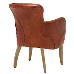 Timothy Oulton Side Saddle Dining Chair With Arms, Red Leather - Barker & Stonehouse - thumbnail 6
