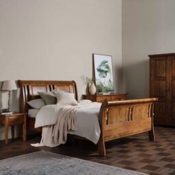 New Frontier 135cm Sleigh Bed, Wood - Double - Barker & Stonehouse - thumbnail 2