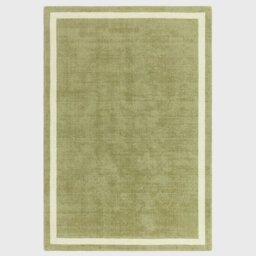 NOVI 160X230CM GREEN RUG, Square Wool - Barker & Stonehouse