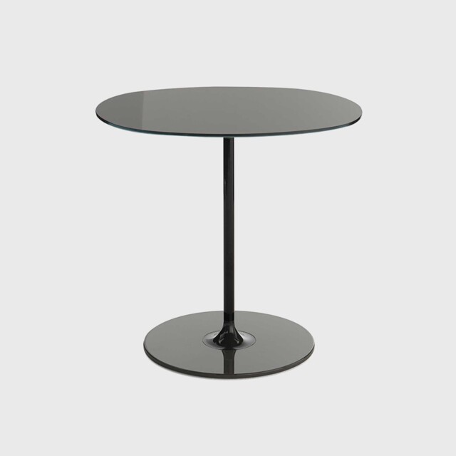 Kartell Thierry Side Table 45x45x45 Black, Round Glass - Barker & Stonehouse - image 1