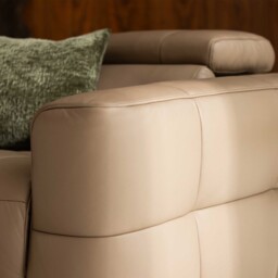 Rochester Armchair Power Recliner with Head Tilt, Neutral Leather - Barker & Stonehouse - thumbnail 6