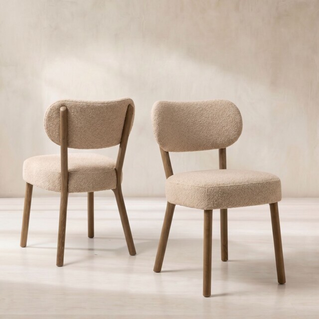 Dove Dining Chair, Neutral Boucle - Barker & Stonehouse - image 1