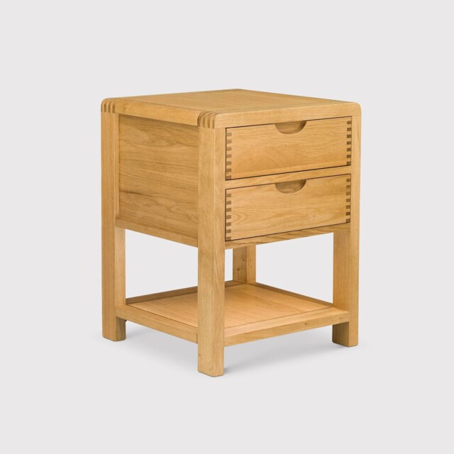 Ercol Bosco 2 Drawer Bedside Cabinet, Neutral Oak - Barker & Stonehouse - image 1