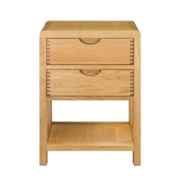 Ercol Bosco 2 Drawer Bedside Cabinet, Neutral Oak - Barker & Stonehouse - thumbnail 3