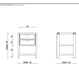 Ercol Bosco 2 Drawer Bedside Cabinet, Neutral Oak - Barker & Stonehouse - thumbnail 6