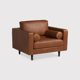 Hemingway Armchair, Brown Leather - Barker & Stonehouse