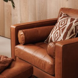 Hemingway Armchair, Brown Leather - Barker & Stonehouse - thumbnail 3
