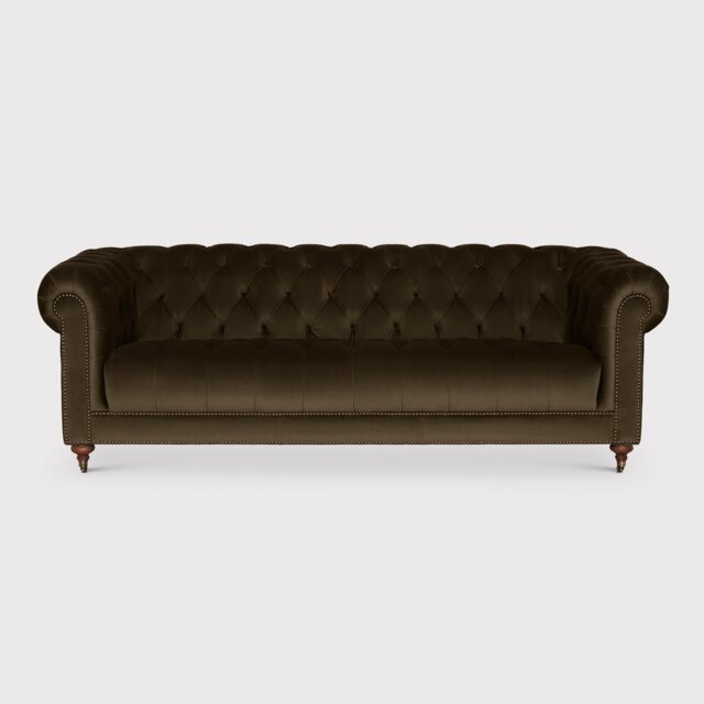 Ullswater 4 Seater Chesterfield Sofa, Green Velvet - Barker & Stonehouse - image 1
