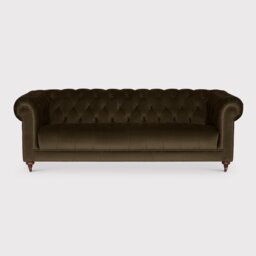 Ullswater 4 Seater Chesterfield Sofa, Green Velvet - Barker & Stonehouse