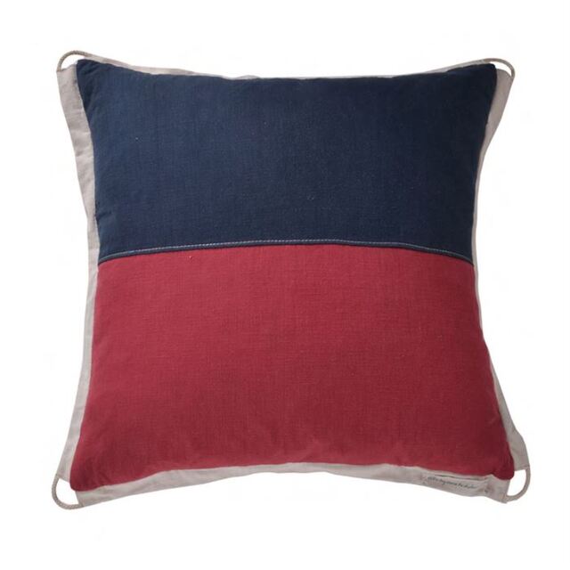 Timothy Oulton Signal Cushion Large, Square, Navy Fabric - Barker & Stonehouse