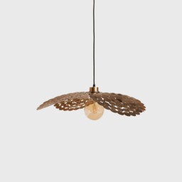 Cut Out Petal Pendant Light, Brown Metal - Barker & Stonehouse