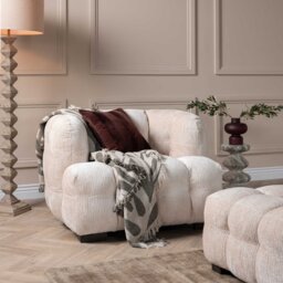 Lenor Occasional Armchair, White Boucle - Barker & Stonehouse