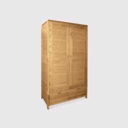 Ercol Bosco 2 Door Wardrobe, Brown Oak - Barker & Stonehouse - thumbnail 1