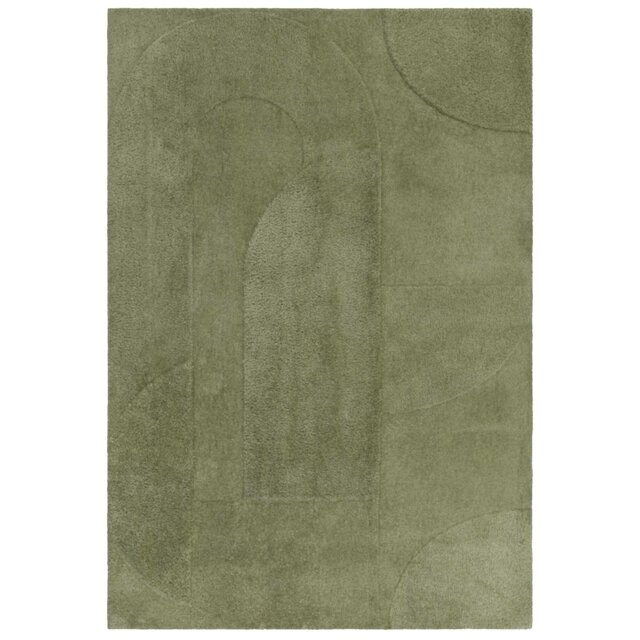 ILLUSION 120X170CM GREEN RUG, Square Polyester - Barker & Stonehouse