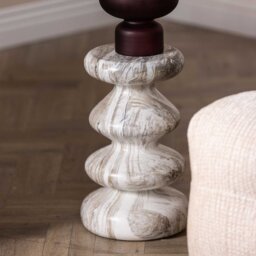 Knip Curved Garden Drinks Side Table, Round, Stone, Grey - Barker & Stonehouse - thumbnail 5