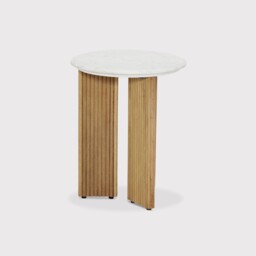 Fuji Side Table, Round, Neutral Wood - Barker & Stonehouse - thumbnail 1