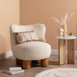 Fuji Side Table, Round, Neutral Wood - Barker & Stonehouse - thumbnail 2