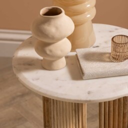 Fuji Side Table, Round, Neutral Wood - Barker & Stonehouse - thumbnail 6