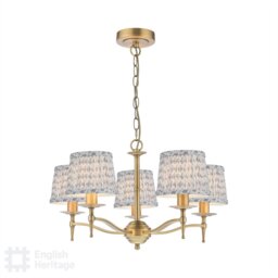Marble Hill 5 Light Pendant, Gold Metal - Barker & Stonehouse
