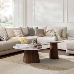 Cosmos Side Table, Round, White Ceramic - Barker & Stonehouse - thumbnail 2