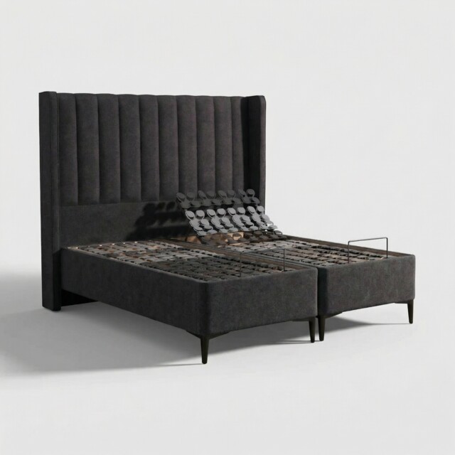 Tempur Suffolk King Slim Disc Adj Divan Bed, Purple Velvet - Barker & Stonehouse - image 1