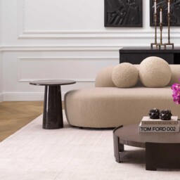 Eichholtz Terry Side Table Grey Marble, Round, Black - Barker & Stonehouse - thumbnail 2