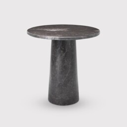 Eichholtz Terry Side Table Grey Marble, Round, Black - Barker & Stonehouse - thumbnail 1