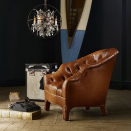 Timothy Oulton Branco Tub Chair, Brown Leather - Barker & Stonehouse - thumbnail 3