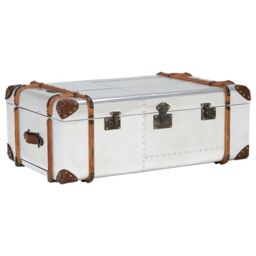 Timothy Oulton Globetrekker Extra Large Coffee Table 150x100cm, Silver Metal - Barker & Stonehouse - thumbnail 4
