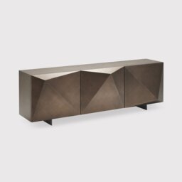 Cattelan Italia Kayak 3 Door Sideboard H73Cm, Bronze - Barker & Stonehouse