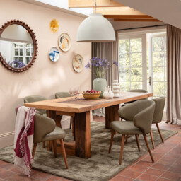 Wooden Bobble Mirror, Round, Brown - Barker & Stonehouse - thumbnail 2