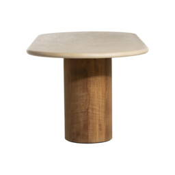 Old Java Panama Dining Table 220X100X77Cm, Round, Brown Stone Effect - Barker & Stonehouse - thumbnail 3