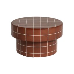 Rico Tiled Round Coffee Table, Round, Red - Barker & Stonehouse - thumbnail 3